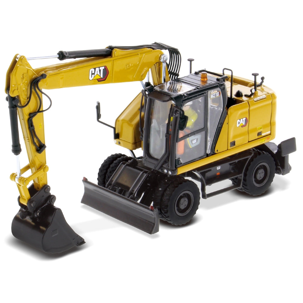 Miniatura Colecionável - Escavadeira de Rodas CAT M318 - Escala 1:50
